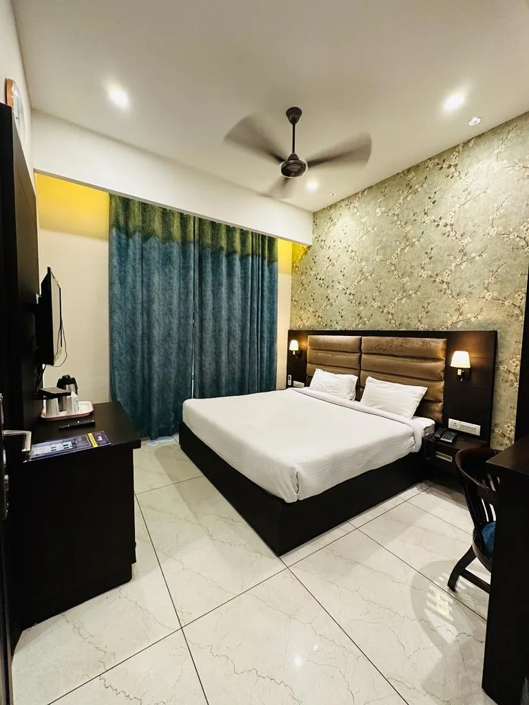 Floral Bedroom with Curtains